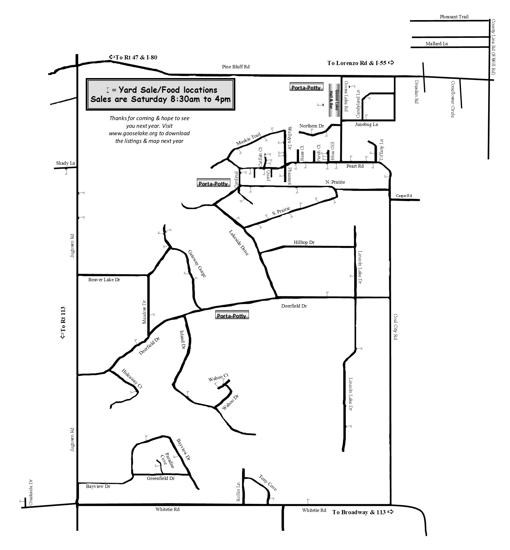 Goose Lake Annual Garage Sales